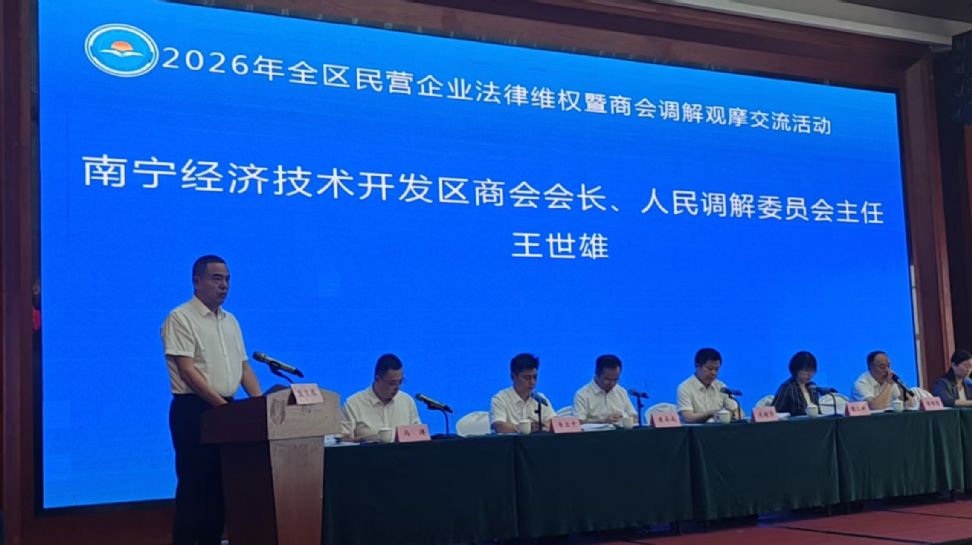 化解烦心事 发展绘新篇|南宁经开区商会王世雄会长在全区民企法律维权会上分享经验